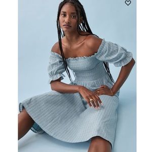Reformation Arianna Dress in Celadon Stripe NWT XS